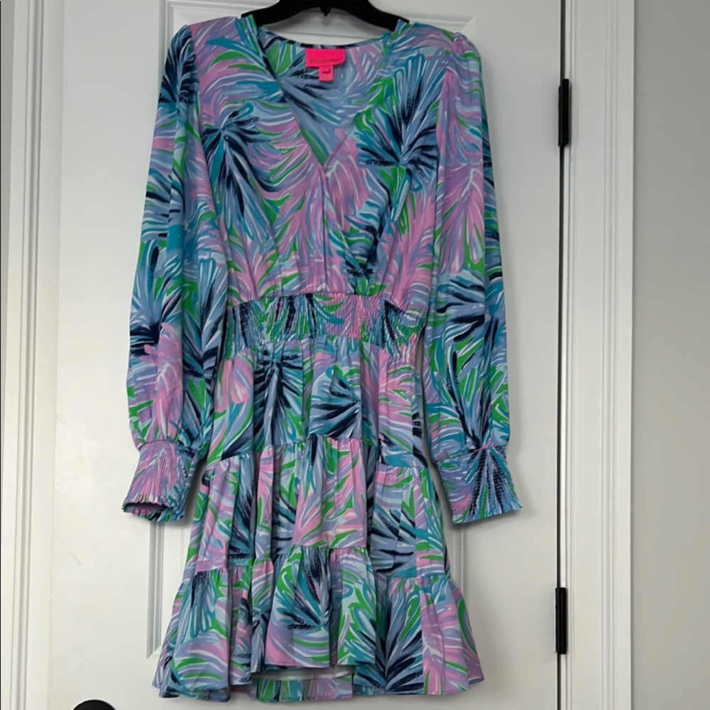 Lilly Pulitzer Leafy V-Neck Dress
